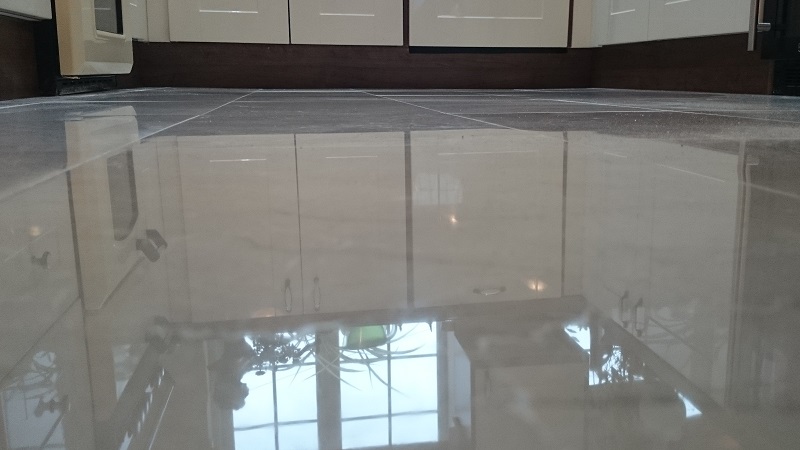 Highly Polished Marble Floor