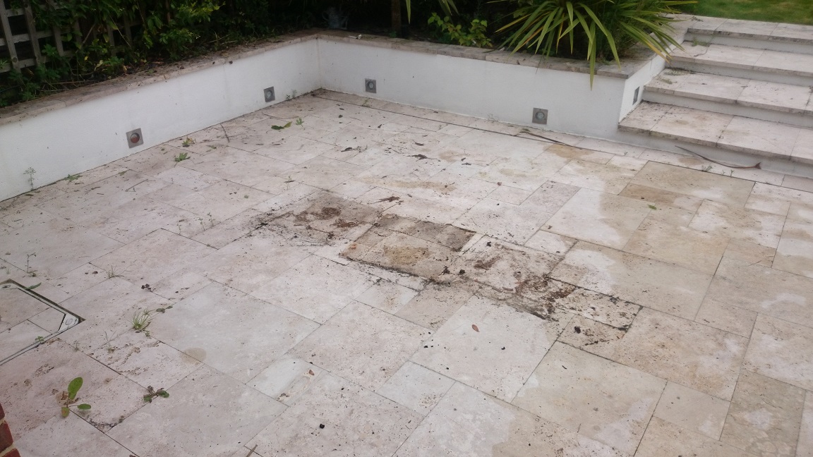 Limestone Patio Cleaning