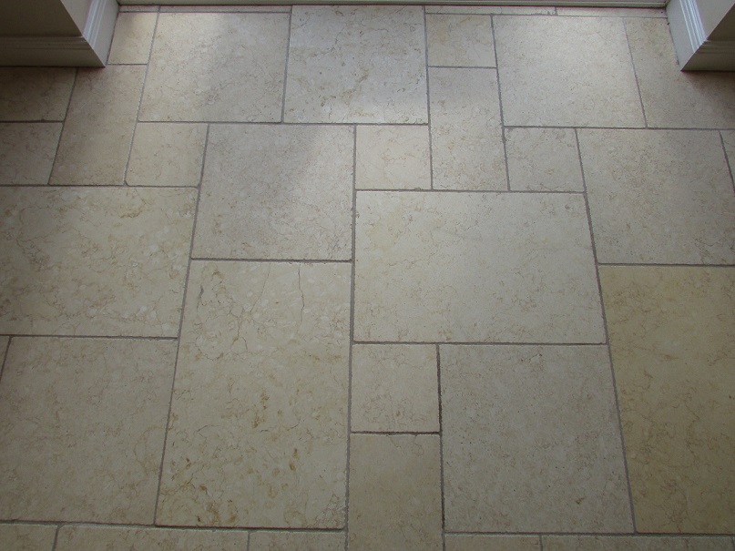 Travertine Floor After Cleaning
