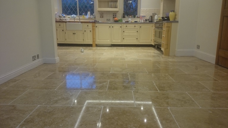 Restored Travertine To A High Shine