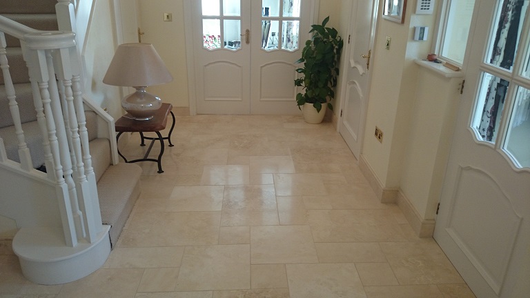 Restored Travertine To A Sheen Finish